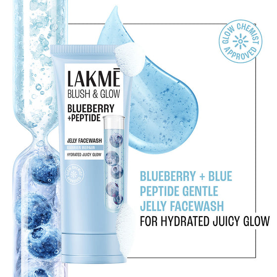 Lakmē Blush & Glow Blueberry + Peptide Jelly Face Wash