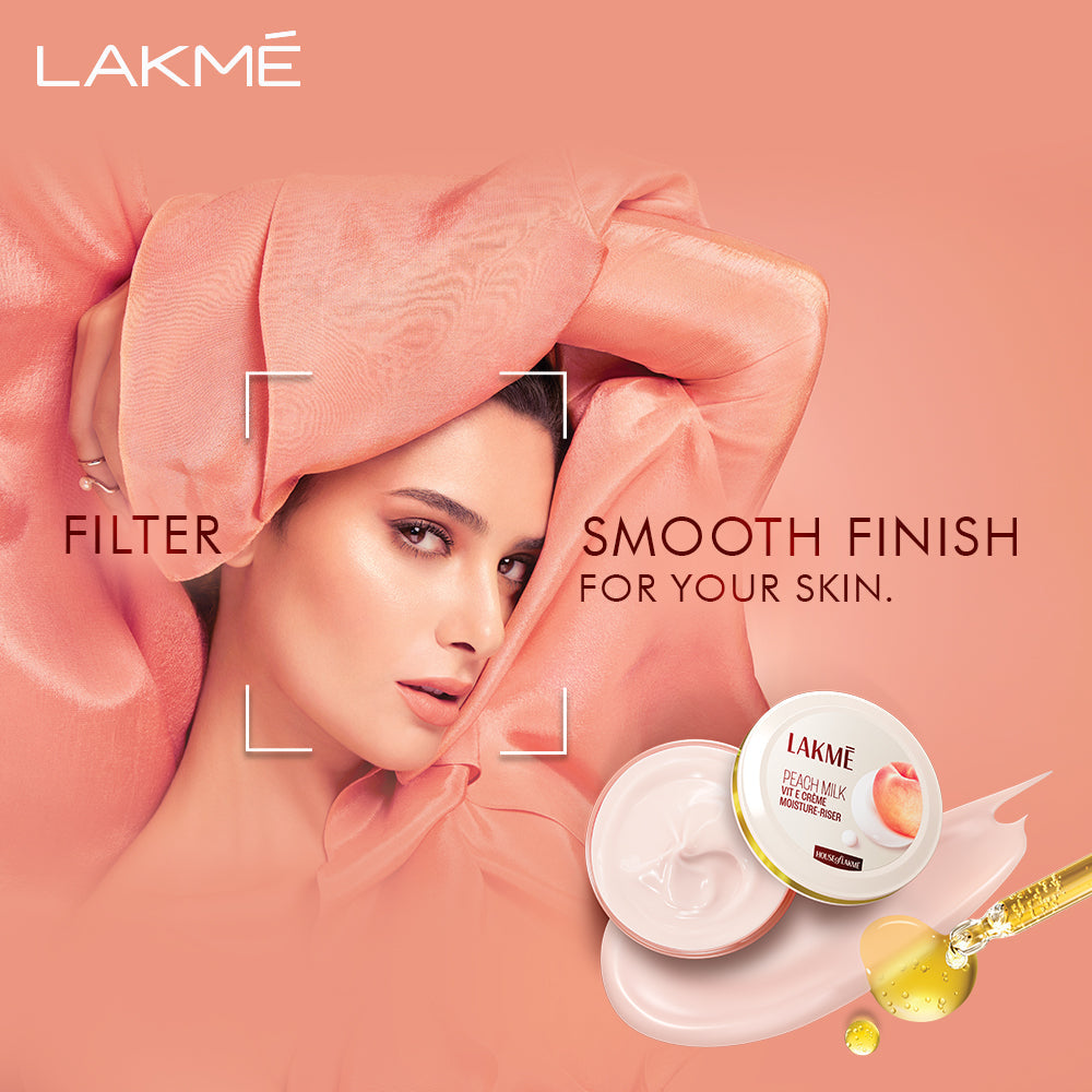 Lakmē Peach Ceramide Moisturizer with Hyaluronic, For Dry Skin, Normal Skin & Sensitive Skin 50g