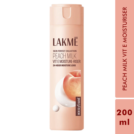 Lakmē Peach Ceramide Moisturizer with Hyaluronic,For Dry Skin, Normal Skin & Sensitive Skin 200ml