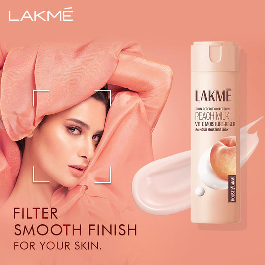Lakmē Peach Ceramide Moisturizer with Hyaluronic,For Dry Skin, Normal Skin & Sensitive Skin 200ml