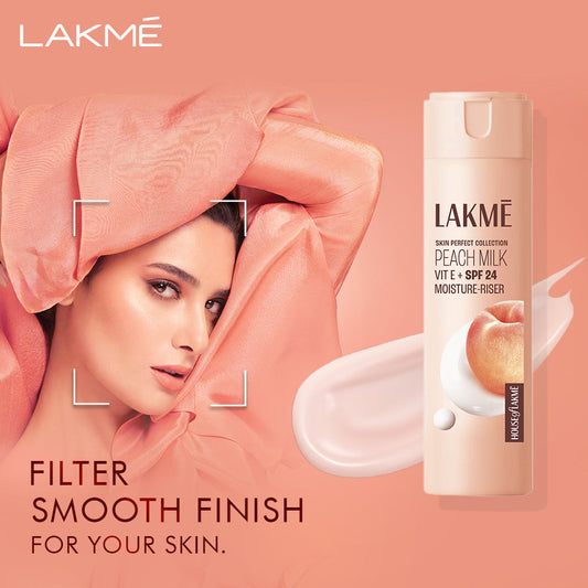 Lakmē Peach Ceramide Moisturizer with SPF 24| For Dry Skin, Normal Skin & Sensitive Skin 60ml