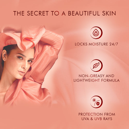 Lakmē Peach Ceramide Moisturizer with SPF 24| For Dry Skin, Normal Skin & Sensitive Skin 120ml