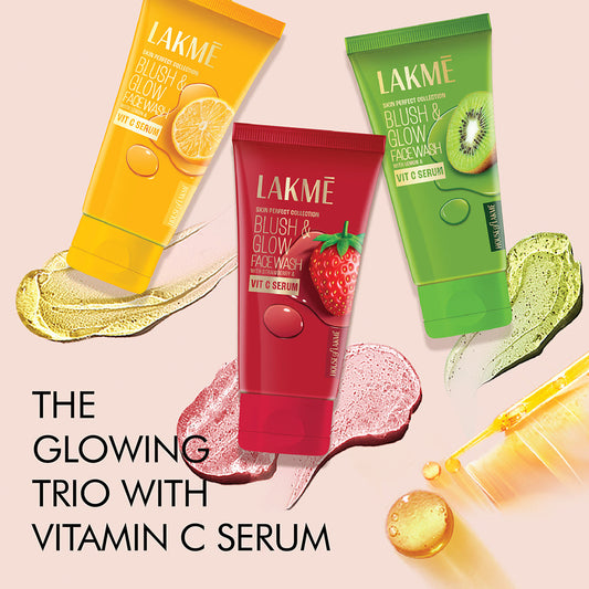Lakmē Blush & Glow Strawberry Freshness Gel Face Wash with Strawberry Extracts, 150g