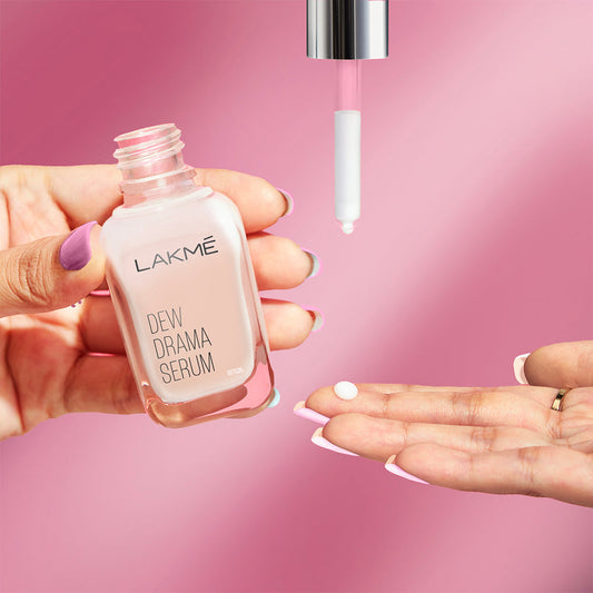 Lakmē Dew Drama Serum 6% Vitamin E & Pro-Ceramide for Skin Barrier & Dewy Radiance 15ml