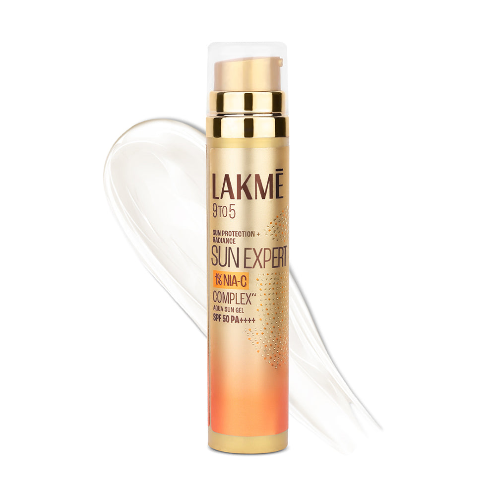 Lakmē 1% Niacinamide & VIT C water-light Sunscreen gel SPF 50 Pa++++For Oily Skin,2X Glow,56G