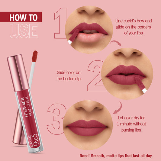 Lakmē 9to5 Powerplay Priming Matte Liquid Lip