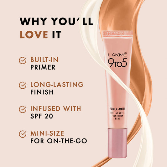 Lakmē 9 to 5 Primer + Matte Perfect Cover Foundation Mini