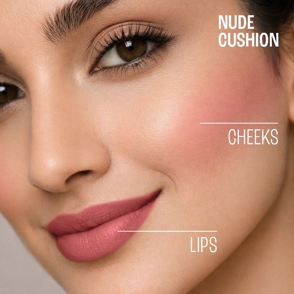 Lakmē 9to5 Double Duty Lip & Cheek Mousse Nude Cushion 4