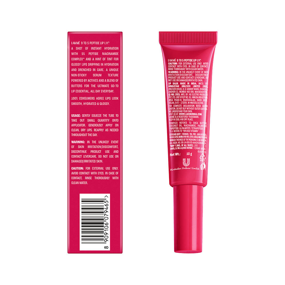 Lakmē Peptide Lip I.V. Hydrating Lip Balm Peptalk Pink 13