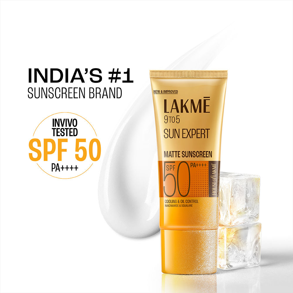 Lakmē Matte Sunscreen SPF 50 PA+++, Niacinamide|UVA/B Protection|For Normal To Oily Skin