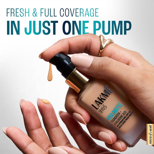 Lakmē 9to5 Hya Matte Foundation + Hyaluronic Acid