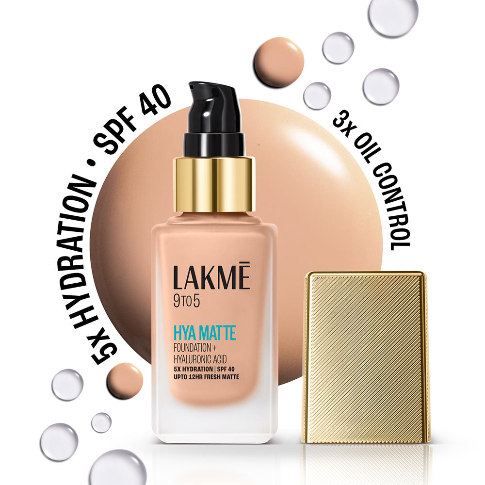 Lakmē 9to5 Hya Matte Foundation + Hyaluronic Acid