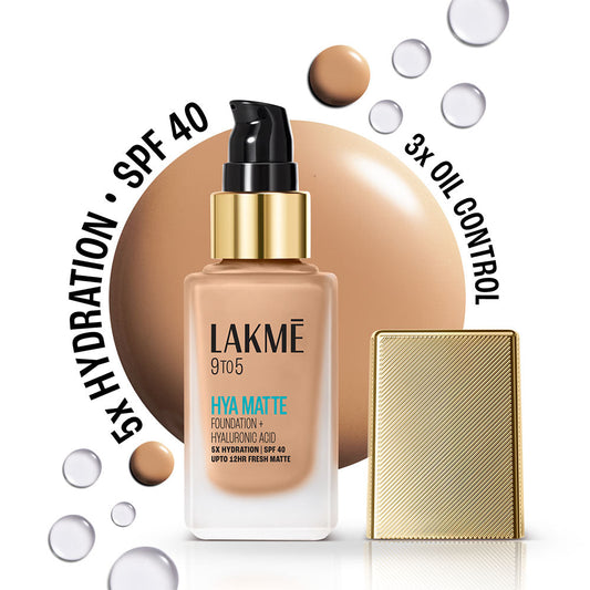 Lakmē 9to5 Hya Matte Foundation + Hyaluronic Acid