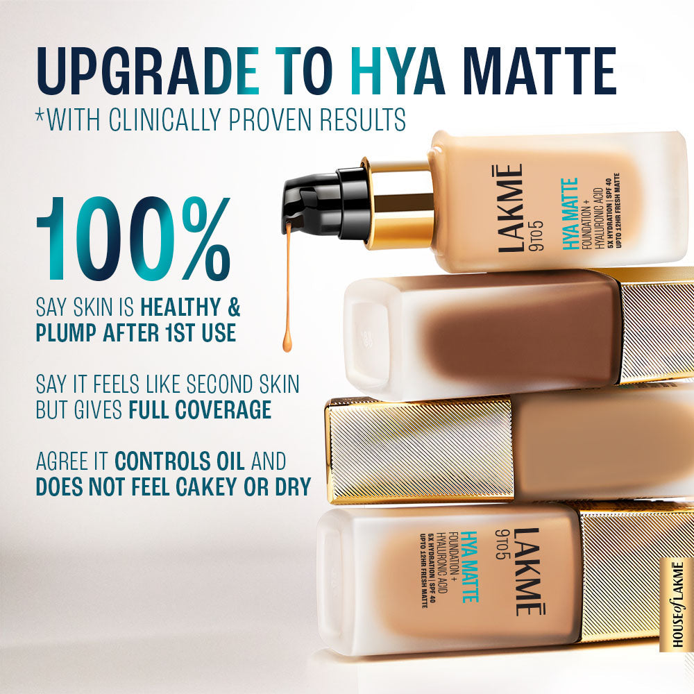 Lakmē 9to5 Hya Matte Foundation + Hyaluronic Acid