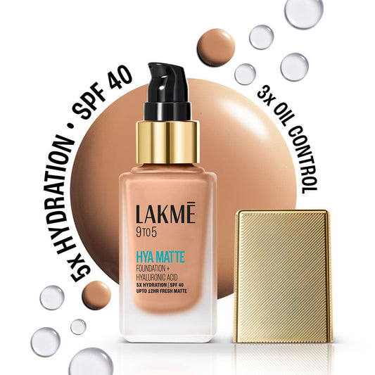Lakmē 9to5 Hya Matte Foundation + Hyaluronic Acid