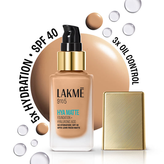 Lakmē 9to5 Hya Matte Foundation + Hyaluronic Acid