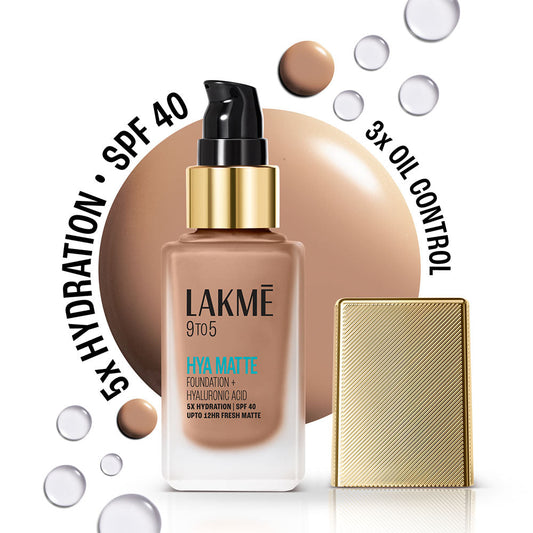 Lakmē 9to5 Hya Matte Foundation + Hyaluronic Acid