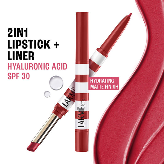 Lakmē 9to5 Hya Beach Edit Lipstick + Liner Duo