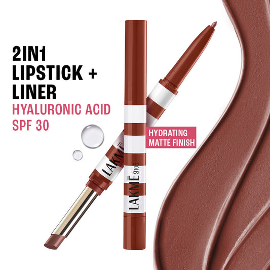 Lakmē 9to5 Hya Beach Edit Lipstick + Liner Duo
