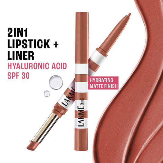 Lakmē 9to5 Hya Beach Edit Lipstick + Liner Duo