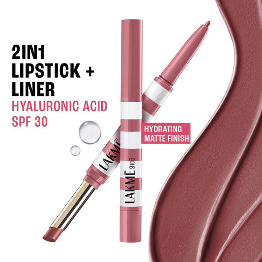 Lakmē 9to5 Hya Beach Edit Lipstick + Liner Duo