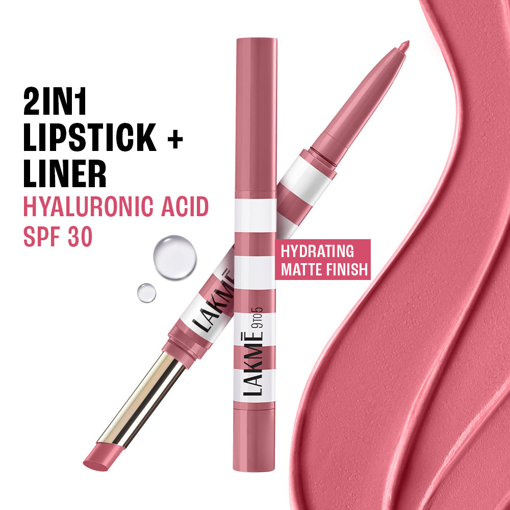 Lakmē 9to5 Hya Beach Edit Lipstick + Liner Duo