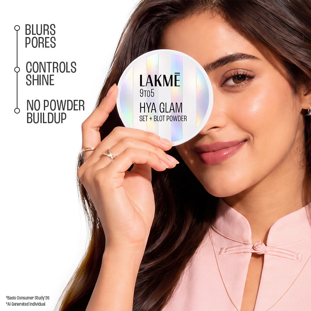 Lakmē 9to5 Hya Glam Instant Set + Blot Powder in Natural - product image 5