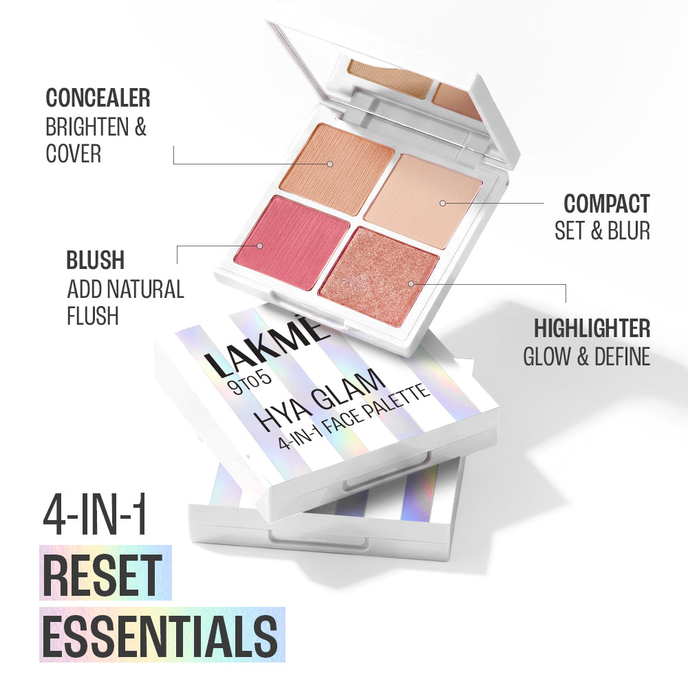 Lakmē 9to5 Hya Glam 4-in-1 Face Palette in Light Neutral - product image 5