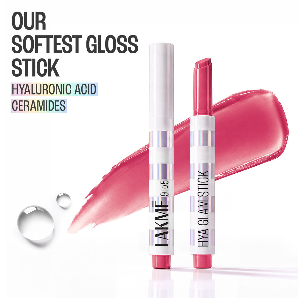 Lakmē 9to5 Hya Glam Plump + Shine Clickstick in Main Character Pink - product image 2