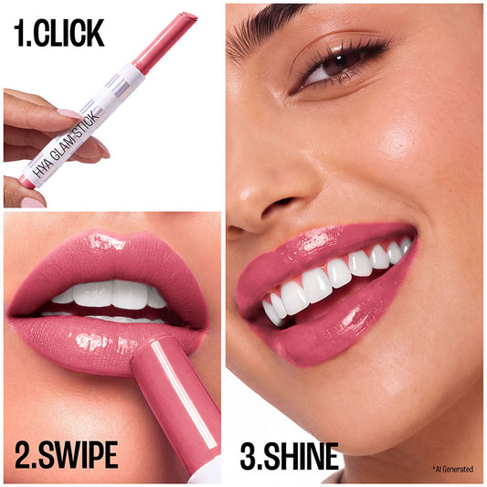 Lakmē 9to5 Hya Glam Plump + Shine Clickstick in Velvet Mauve - product image 12