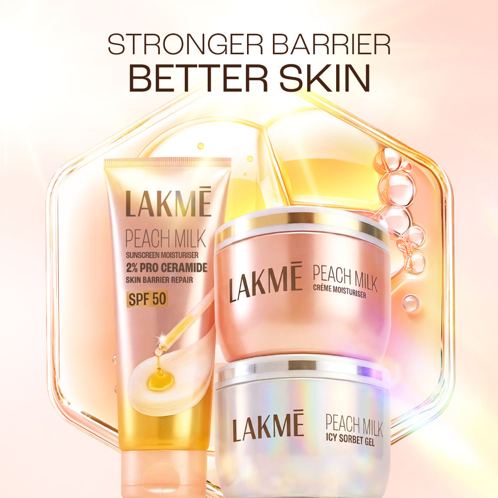 Lakmē Peach Milk SPF 50 Sunscreen Moisturiser