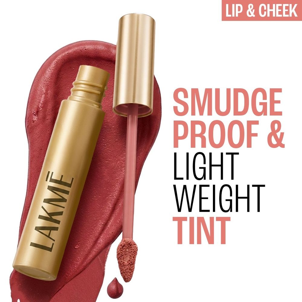 Lakmē 9to5 Double Duty Lip & Cheek Mousse Burgundy Lush 1