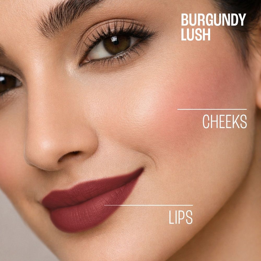 Lakmē 9to5 Double Duty Lip & Cheek Mousse Burgundy Lush 10