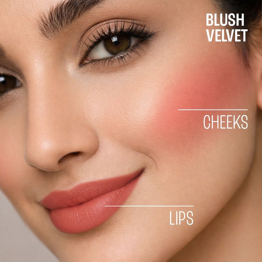 Lakmē 9to5 Double Duty Lip & Cheek Mousse Blush Velvet 4