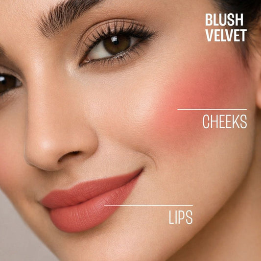 Lakmē 9to5 Double Duty Lip & Cheek Mousse Blush Velvet 4