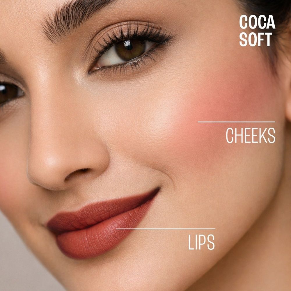 Lakmē 9to5 Double Duty Lip & Cheek Mousse Cocoa Soft 4
