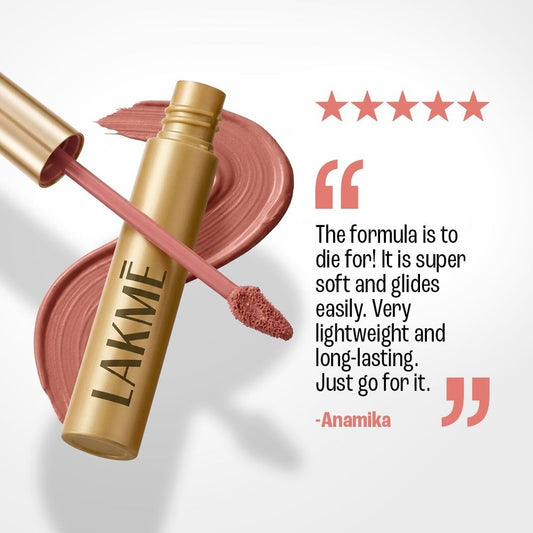 Lakmē 9to5 Double Duty Lip & Cheek Mousse Cocoa Soft 8