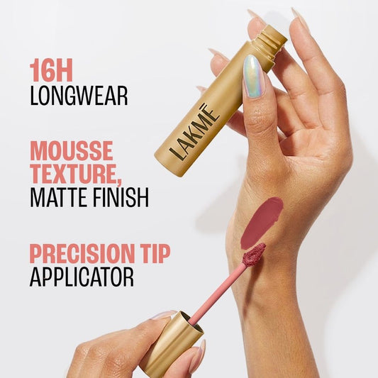 Lakmē 9to5 Double Duty Lip & Cheek Mousse Rose Touch 3