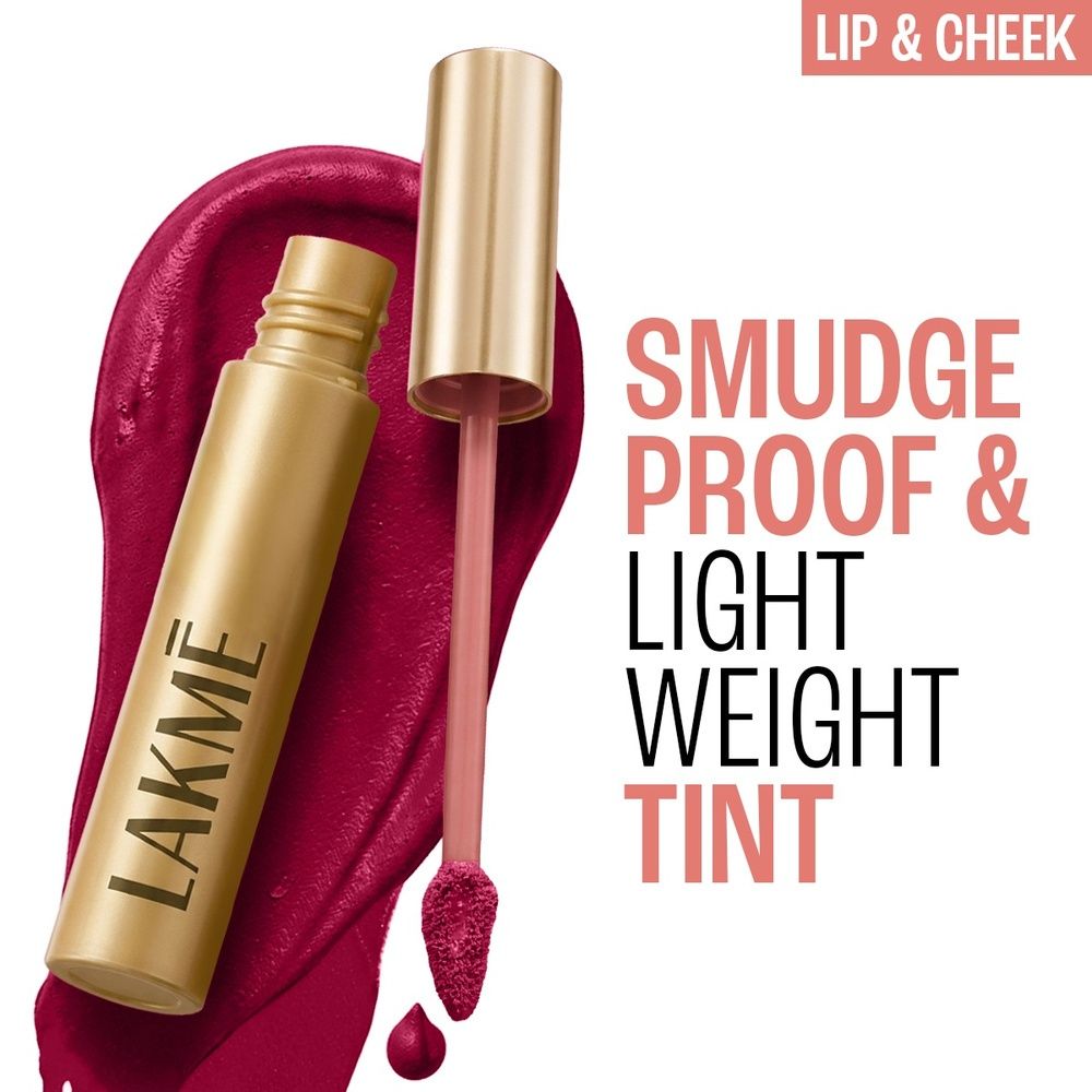 Lakmē 9to5 Double Duty Lip & Cheek Mousse Rosy Plum 1