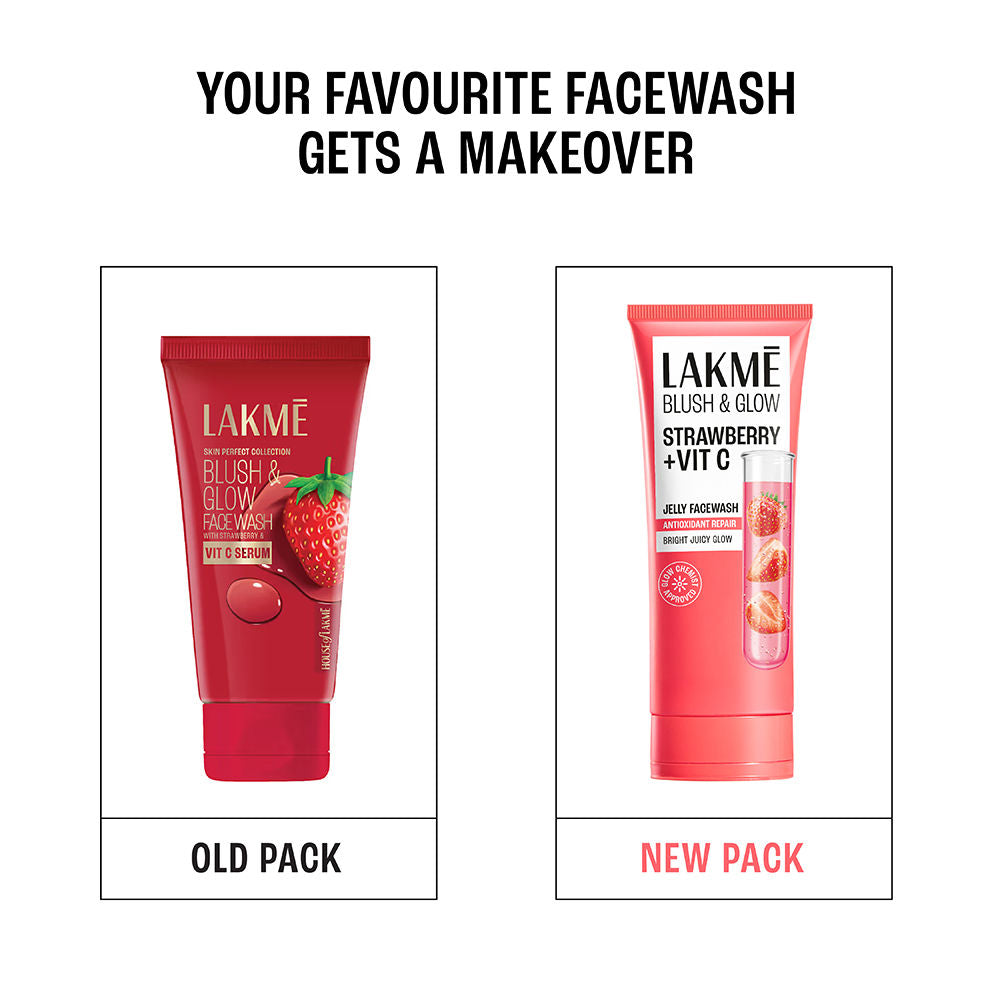 Lakmē Blush & Glow Strawberry + Vitamin C Jelly Face Wash