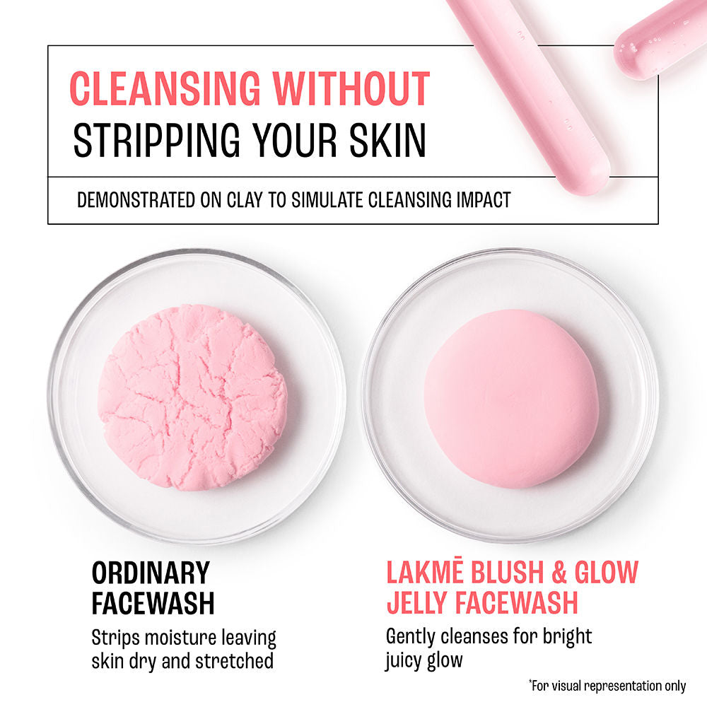 Lakmē Blush & Glow Strawberry + Vitamin C Jelly Face Wash