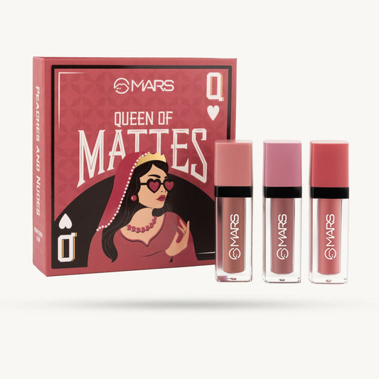 MARS Queen of Mattes Liquid Lipsticks, Set of 3 in Peaches and Nudes product image 1