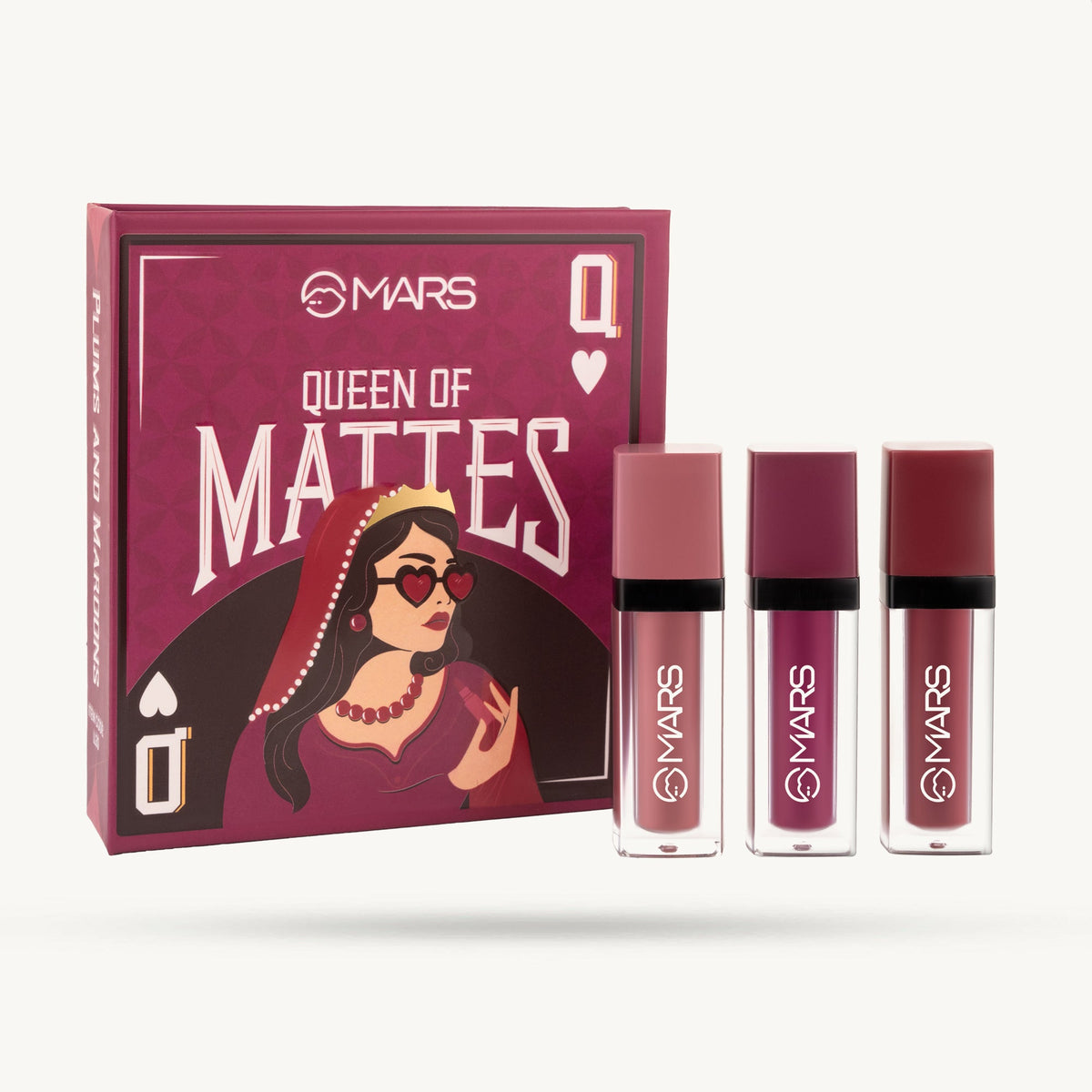 MARS Queen of Mattes Liquid Lipsticks, Set of 3 in Plums and Maroons product image 1