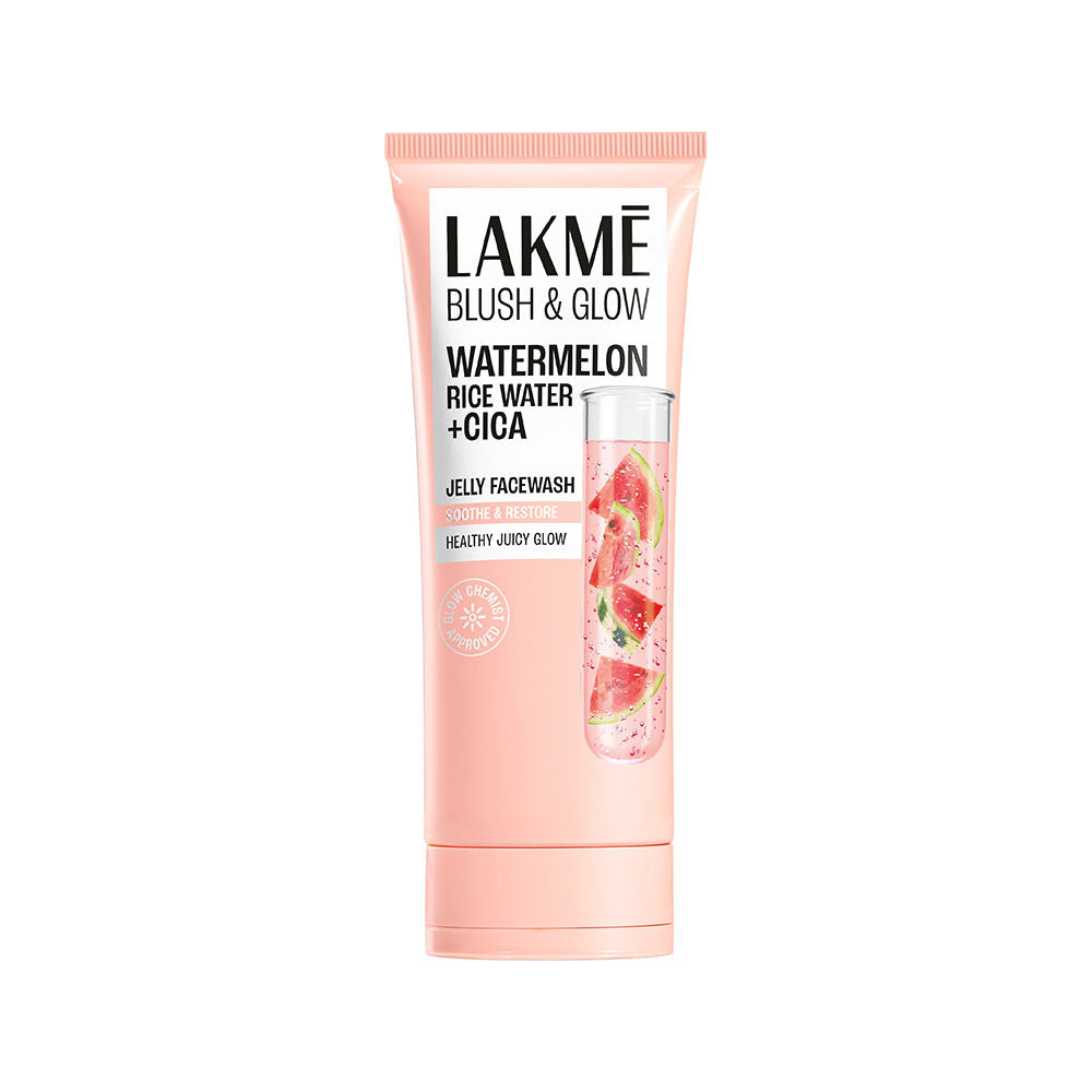 Lakmē Blush & Glow Watermelon + Rice Water Jelly Face Wash