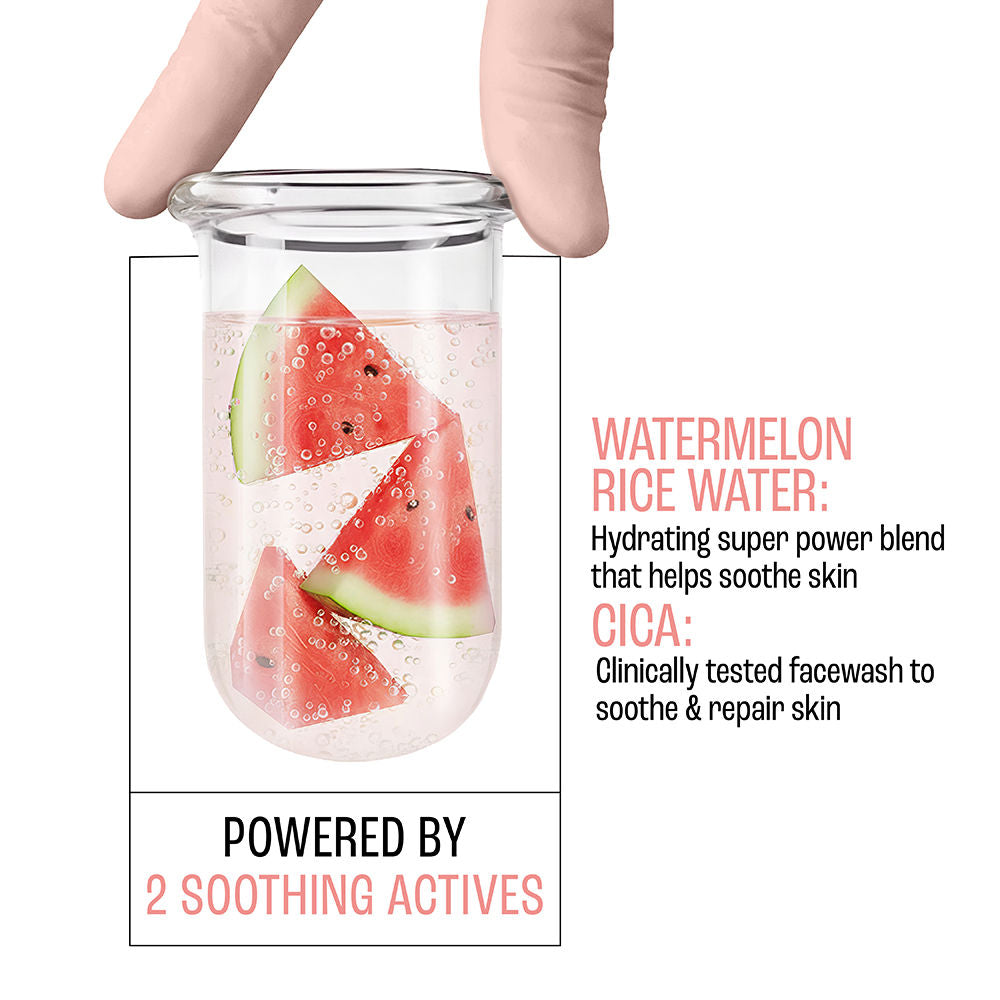 Lakmē Blush & Glow Watermelon + Rice Water Jelly Face Wash