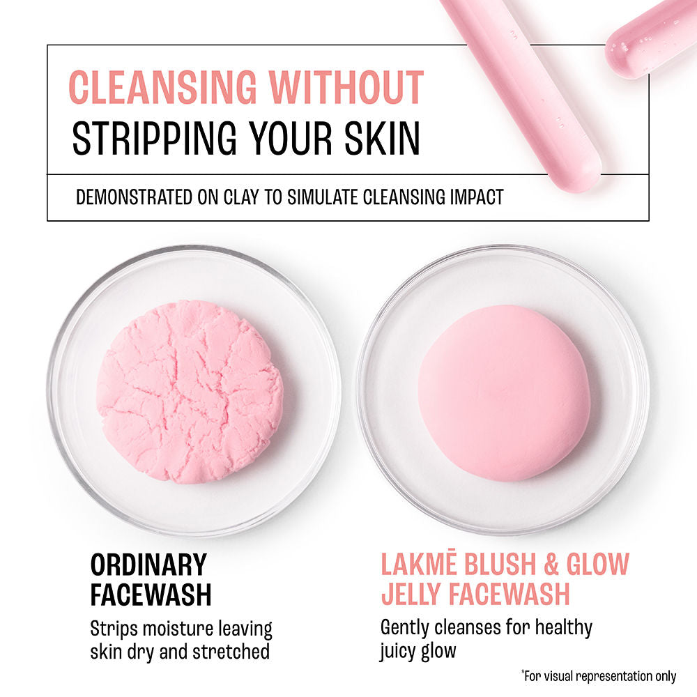 Lakmē Blush & Glow Watermelon + Rice Water Jelly Face Wash