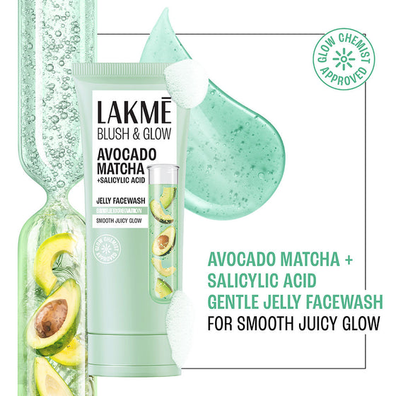 Lakmē Blush & Glow Avocado Matcha + Salicylic Acid Jelly Face Wash