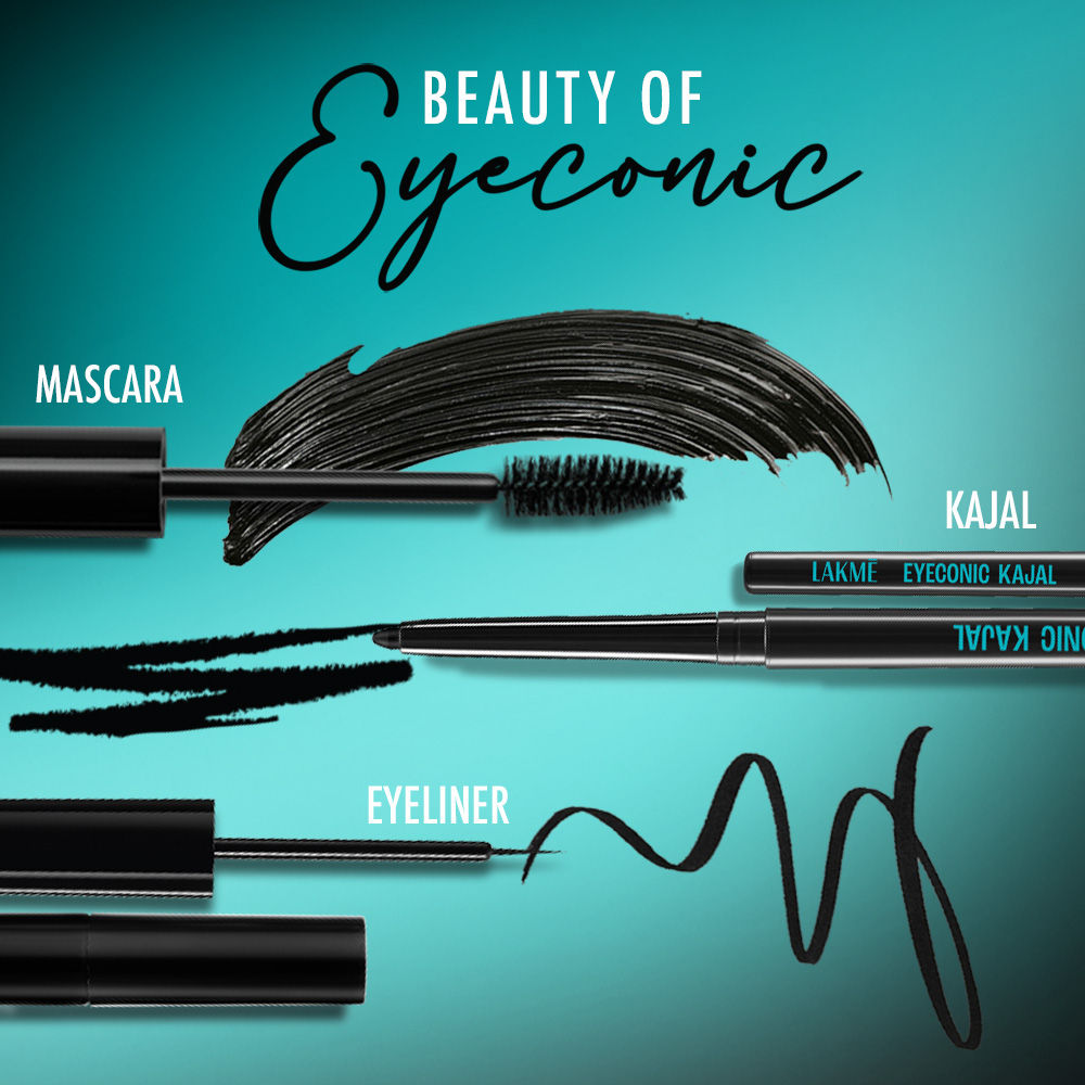 Lakmē Eyeconic Collection Smudgeproof Eye Regime Kit Kajal + Eyeliner + Mascara