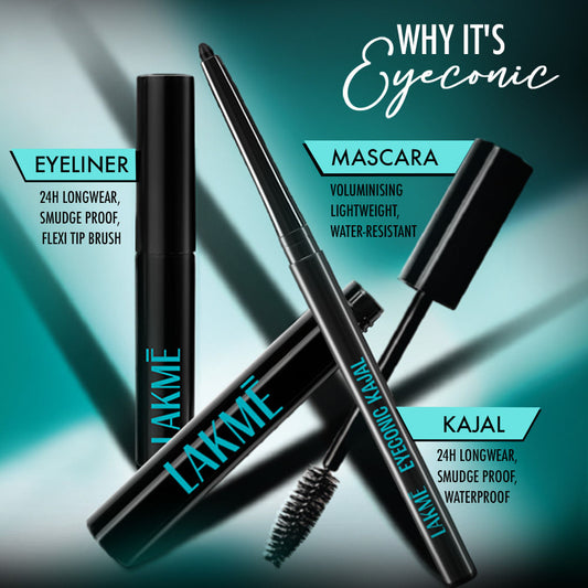 Lakmē Eyeconic Collection Smudgeproof Eye Regime Kit Kajal + Eyeliner + Mascara