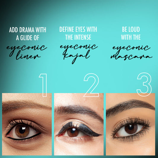 Lakmē Eyeconic Collection Smudgeproof Eye Regime Kit Kajal + Eyeliner + Mascara